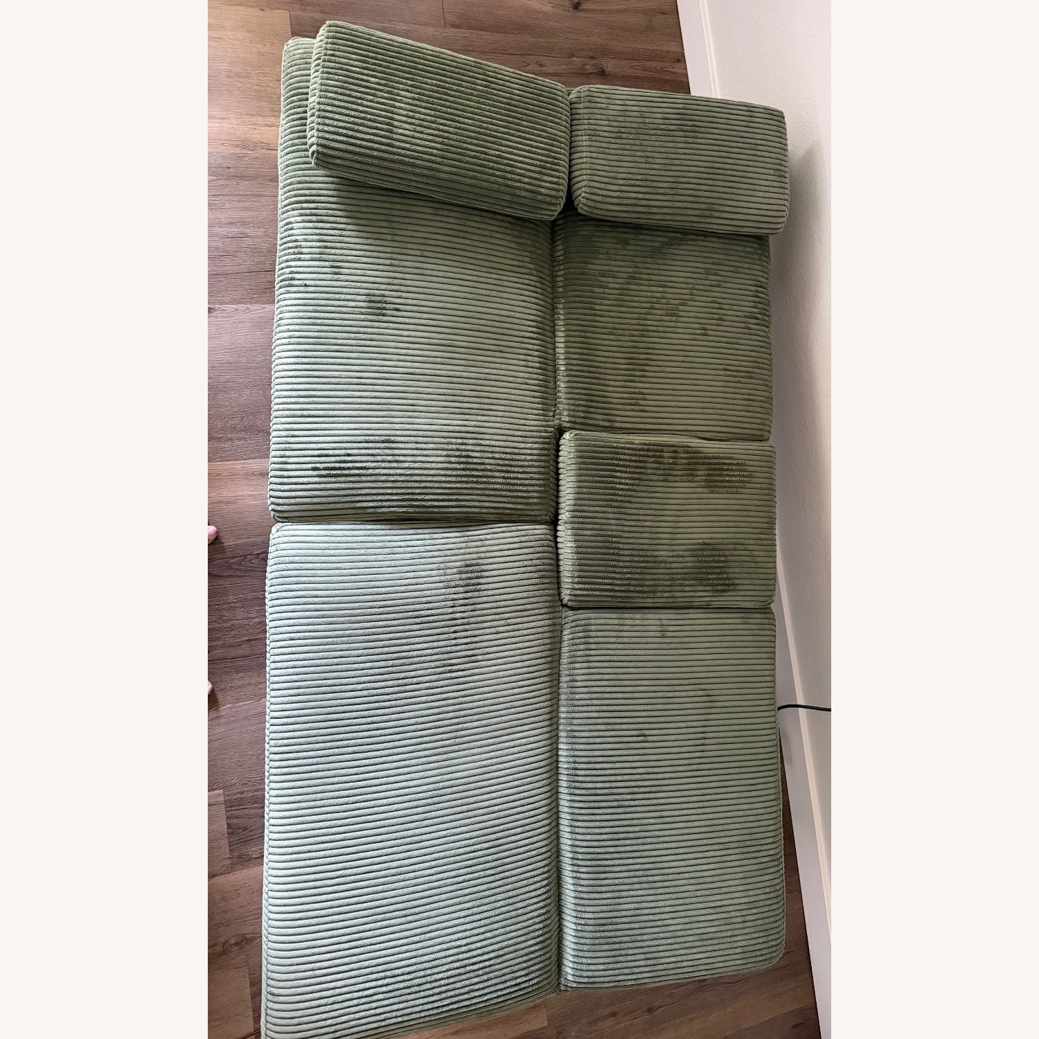 Green Wood Sleeper Sofa - image-3