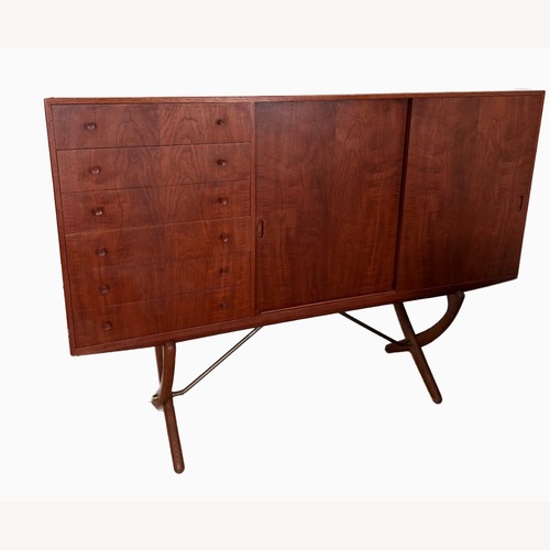 Used Hans Wegner Dark Brown Wood Sideboard for sale on AptDeco