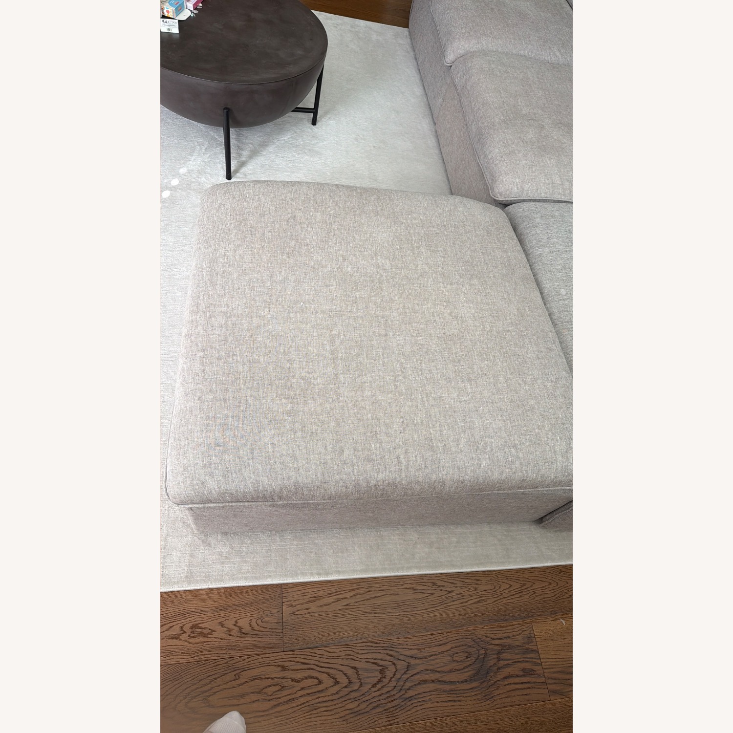 CB2 Light Gray Fabric 3+ Piece Sectional - image-4