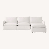 CB2 Light Gray Fabric 3+ Piece Sectional
