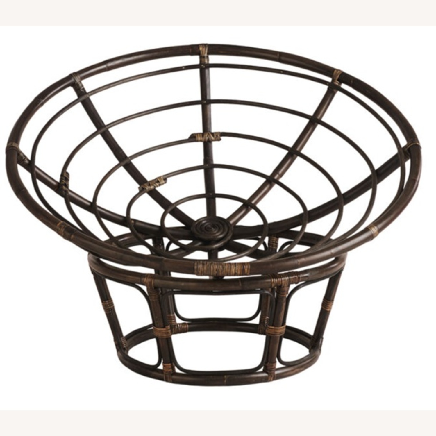 World Market Papasan Chair with Faux Fur Cushion - image-4
