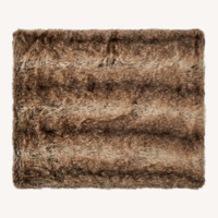 Wayfair Carstens Dark Brown Fur and Hide Throw