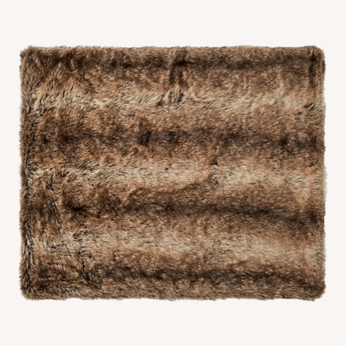 Used Wayfair Carstens Dark Brown Fur and Hide Throw for sale on AptDeco
