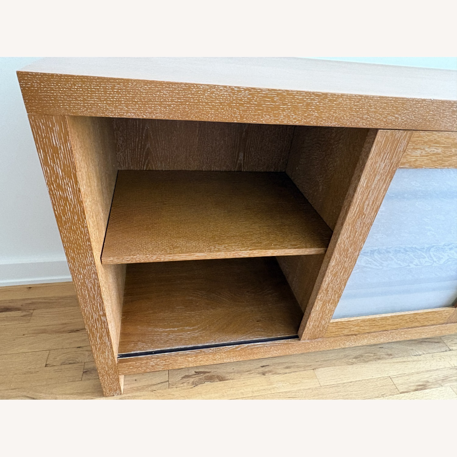 Crate & Barrel Wood Storage Media Console - image-6