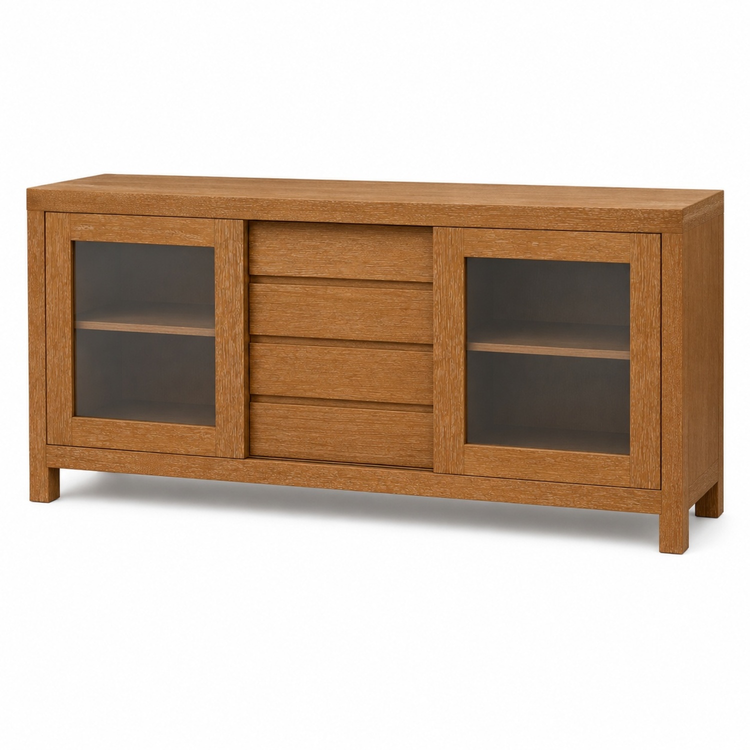 Crate & Barrel Wood Storage Media Console - image-9