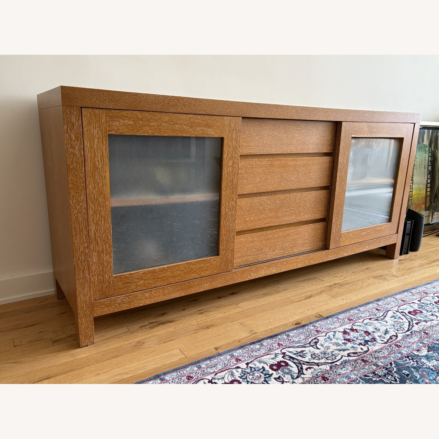 Crate & Barrel Wood Storage Media Console - image-7