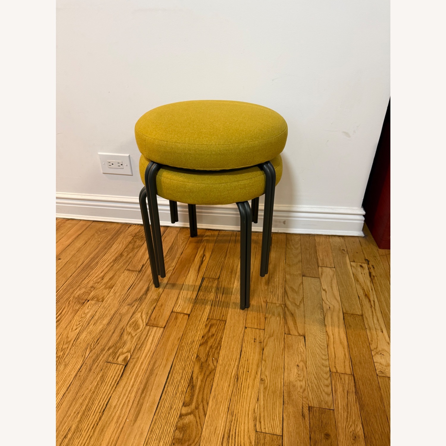 West Elm Yellow Modern Stacking Stool - image-2