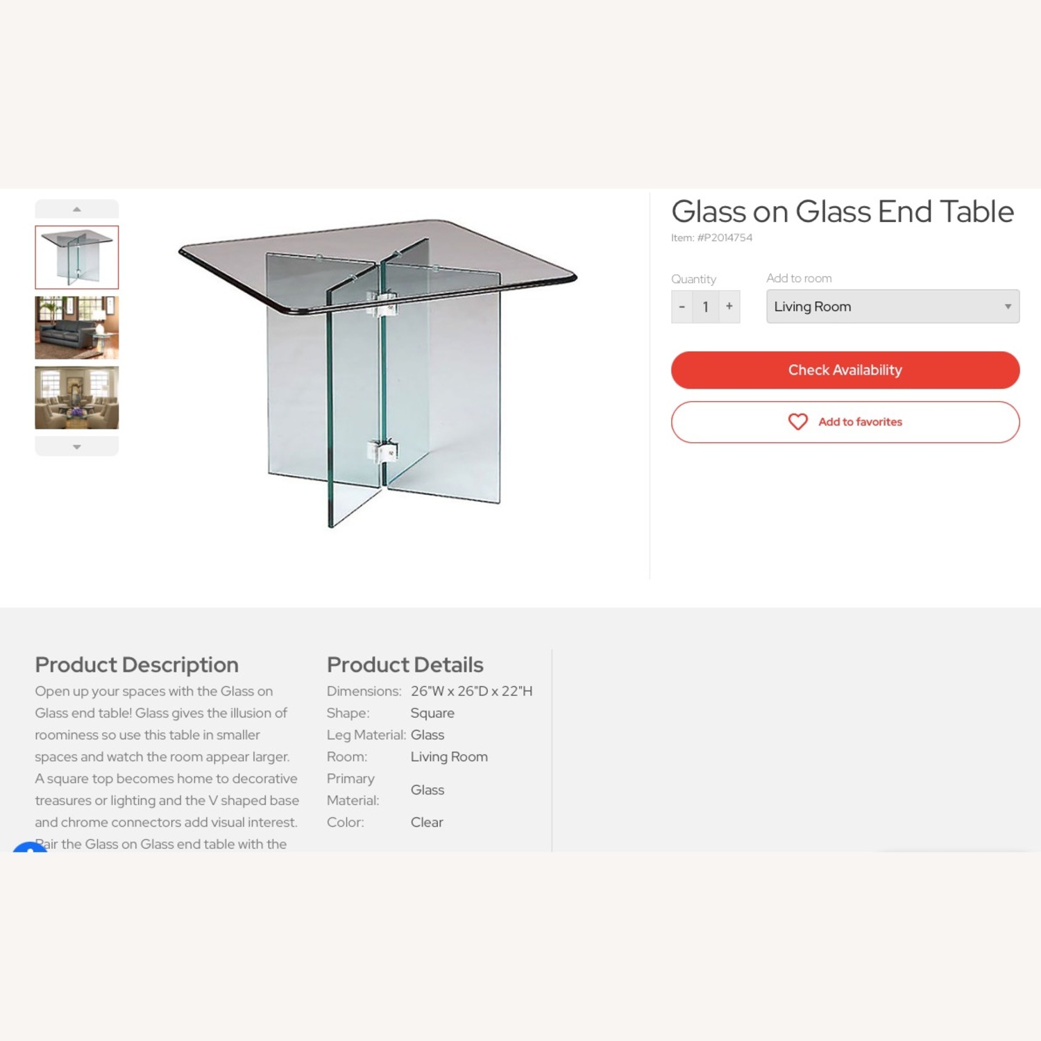 Cort Furniture Glass Tables Glass Side Tables - image-1