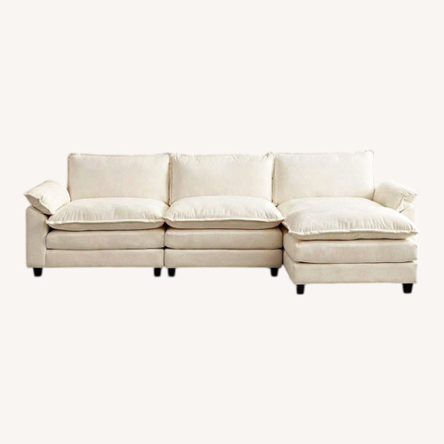 Used Cream White 3+ Piece Sectional for sale on AptDeco