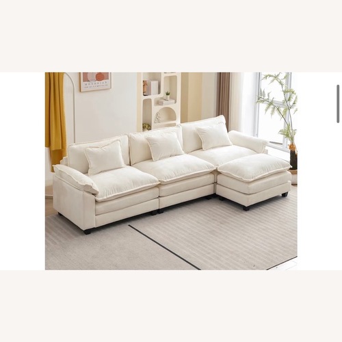 Used Cream White 3+ Piece Sectional for sale on AptDeco