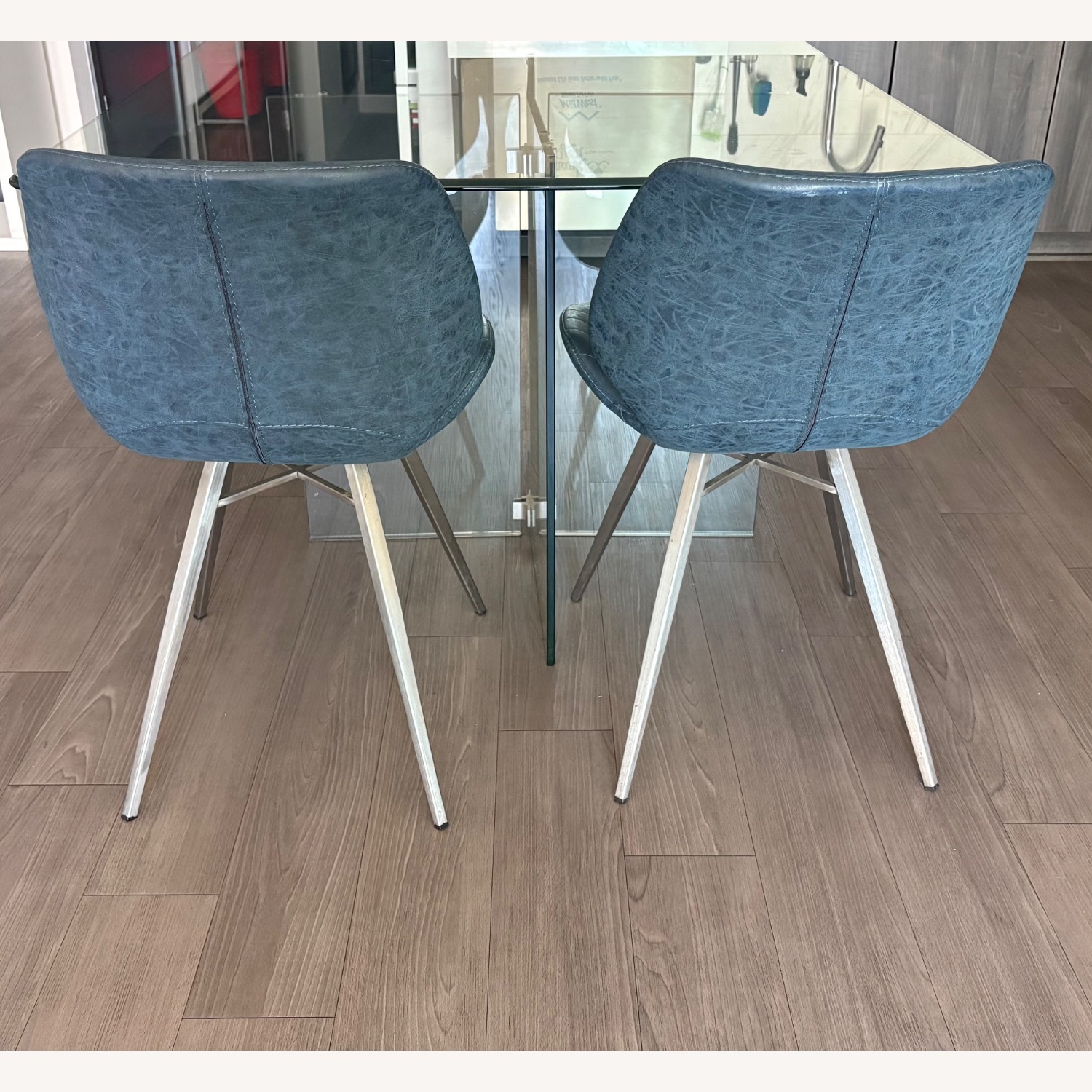 Cort Furniture Giada Blue Metal Dining Chairs - image-3