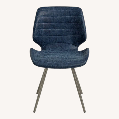 Used Cort Furniture Giada Blue Metal Dining Chairs for sale on AptDeco