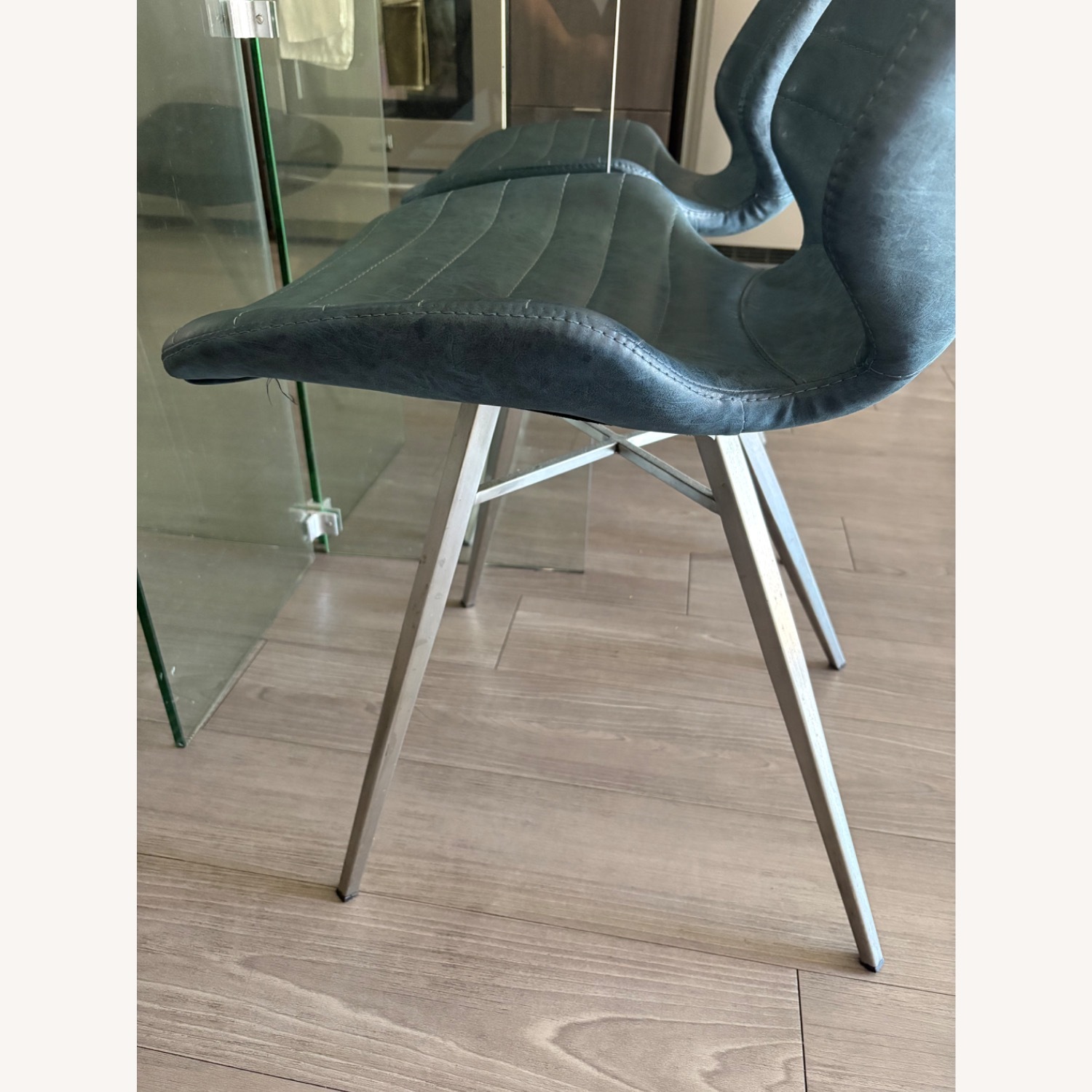 Cort Furniture Giada Blue Metal Dining Chairs - image-2