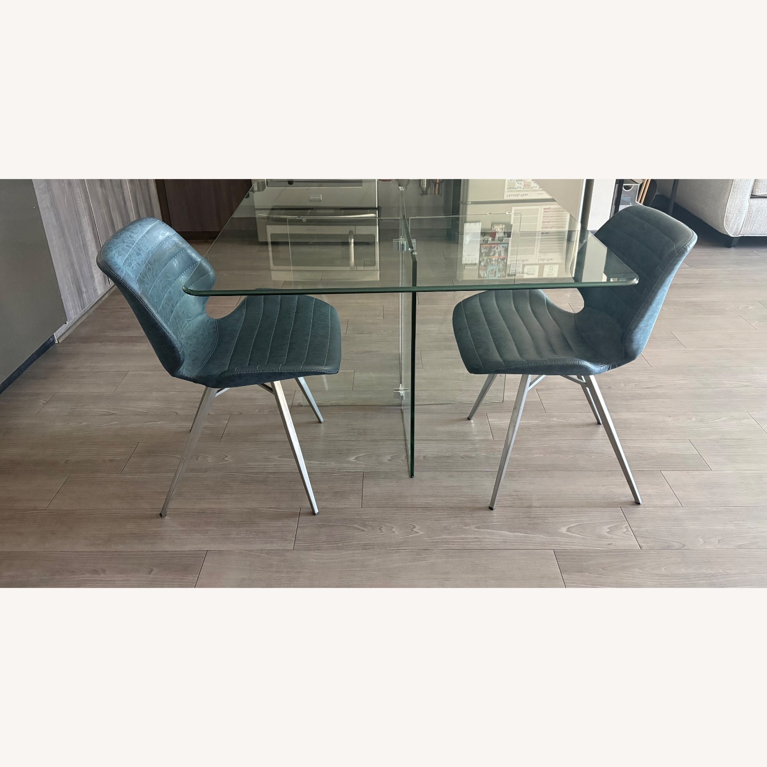 Cort Furniture Giada Blue Metal Dining Chairs - image-4