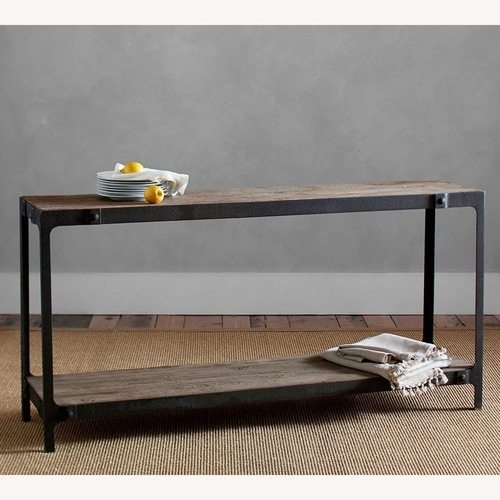 Used Pottery Barn Clint 60" Reclaimed Wood Console Table for sale on AptDeco