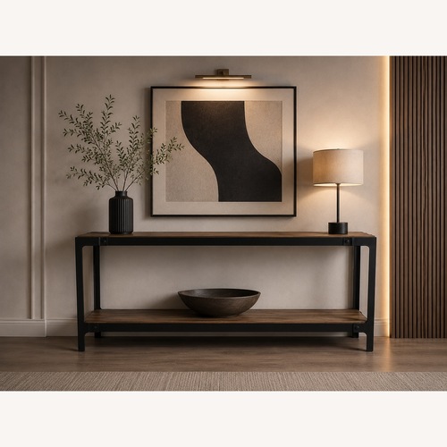 Used Pottery Barn Clint 60" Reclaimed Wood Console Table for sale on AptDeco
