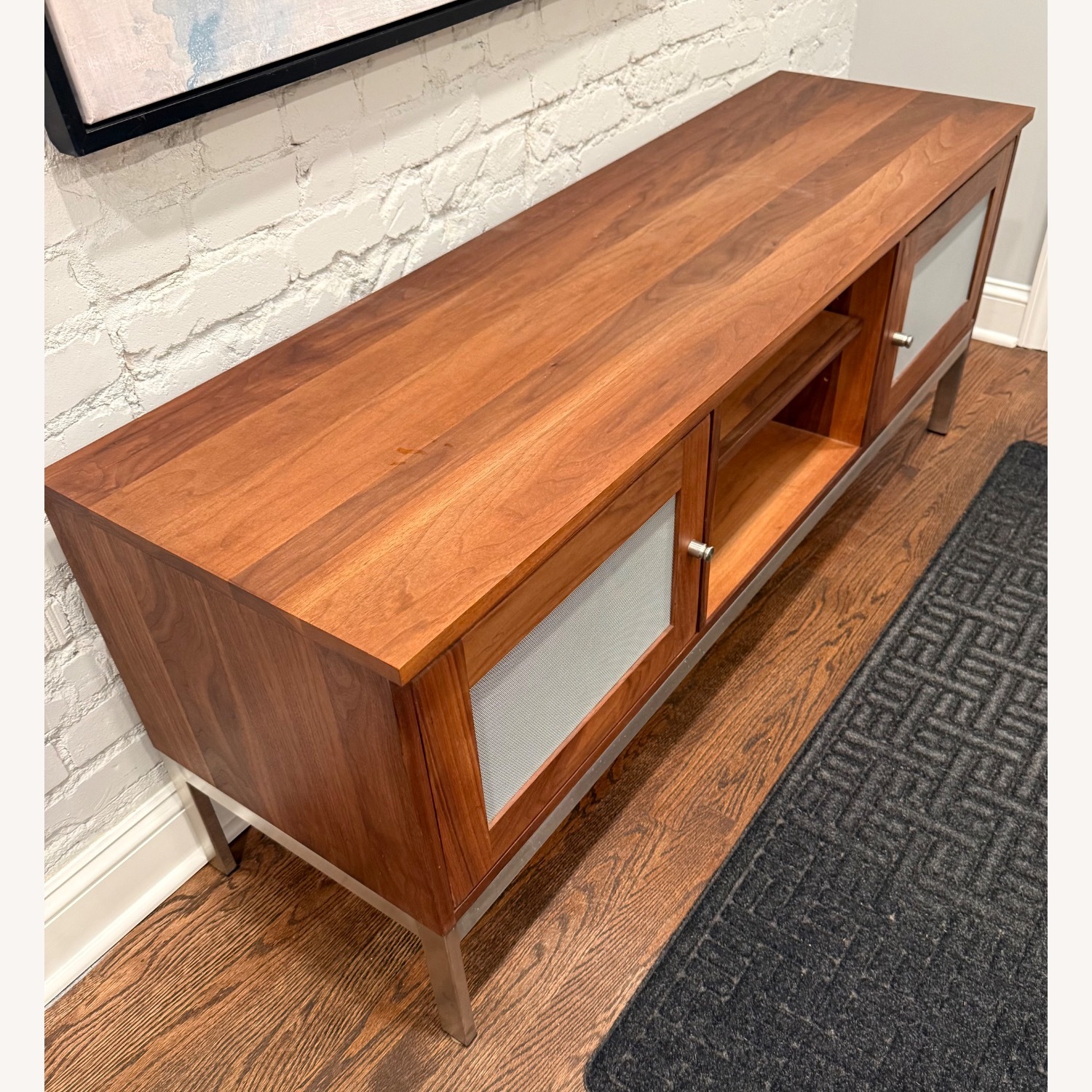 Room & Board Linear Walnut Wood Media Storage - image-2