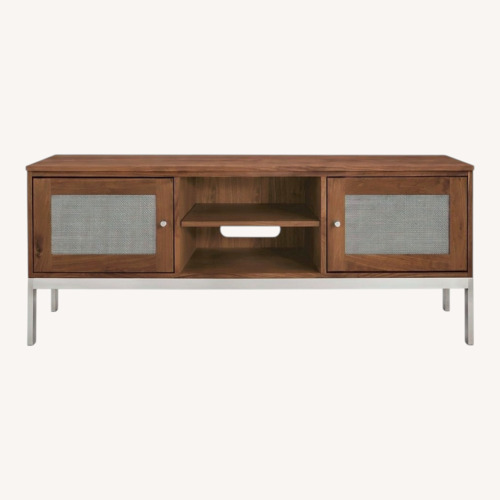 Used Room & Board Linear Walnut Wood Media Storage for sale on AptDeco