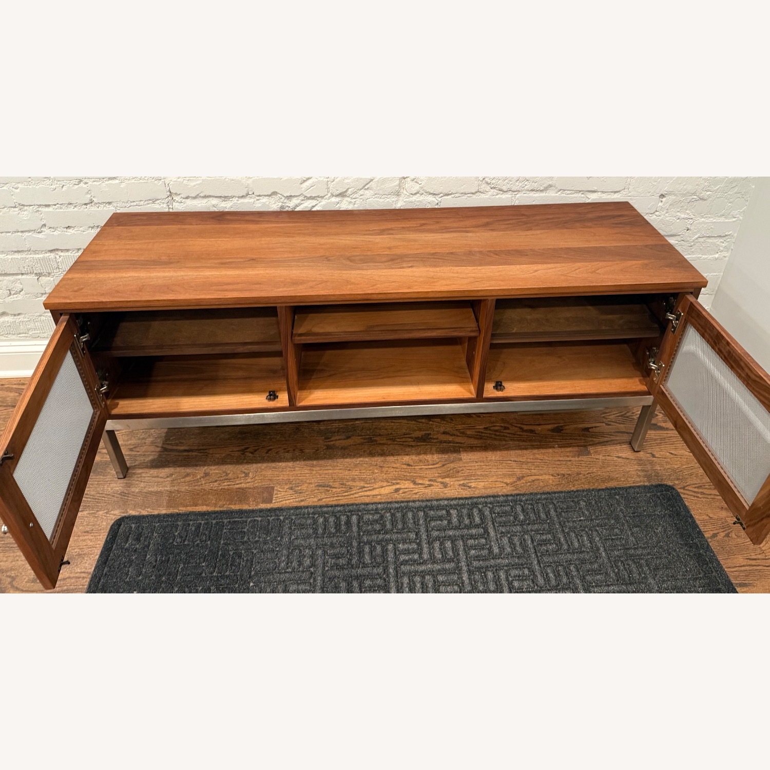 Room & Board Linear Walnut Wood Media Storage - image-3