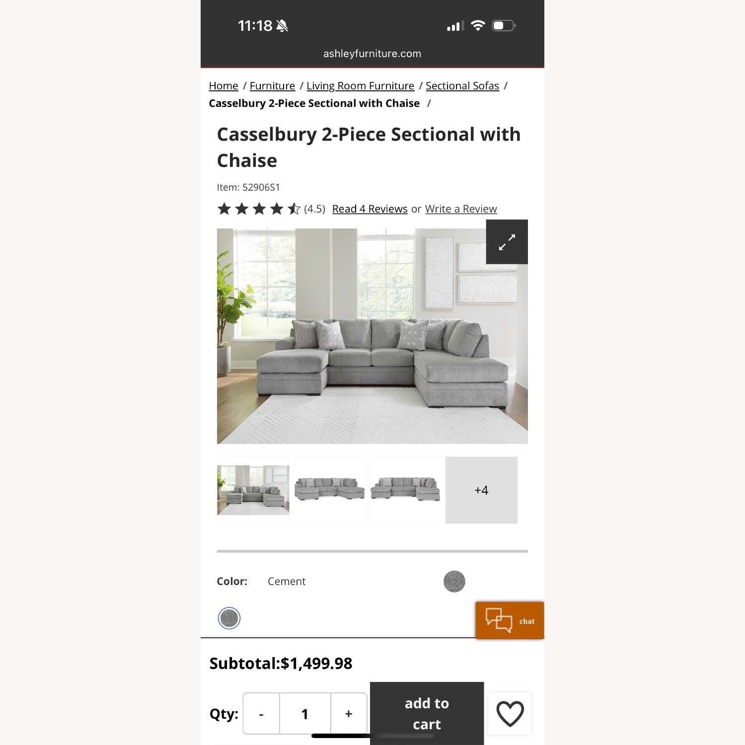 Ashley Furniture Casselbury Oversized Couch - image-4