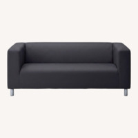 IKEA KLIPPAN Black 2 Seater Sofa