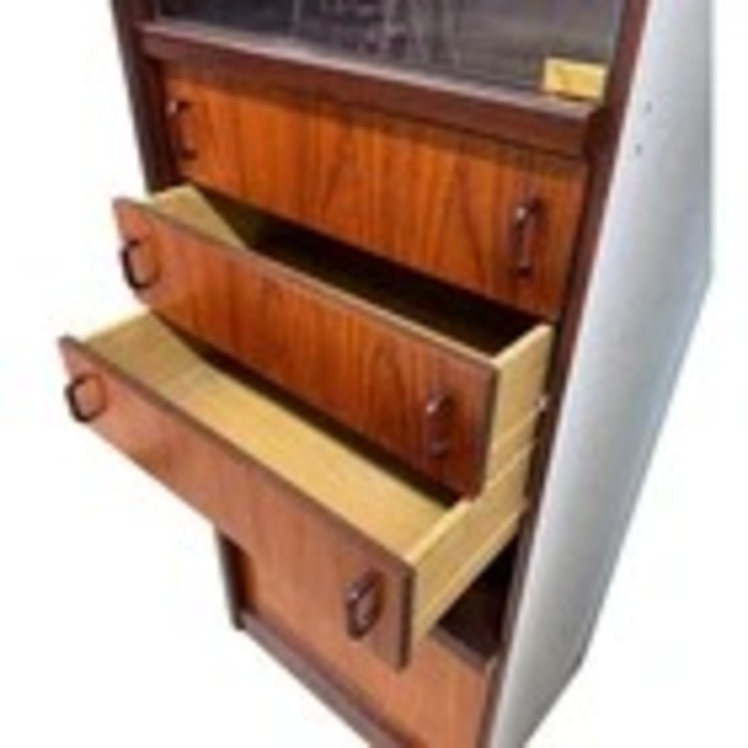 MCM 3pc Wall Unit Glass Display Cabinets - image-3