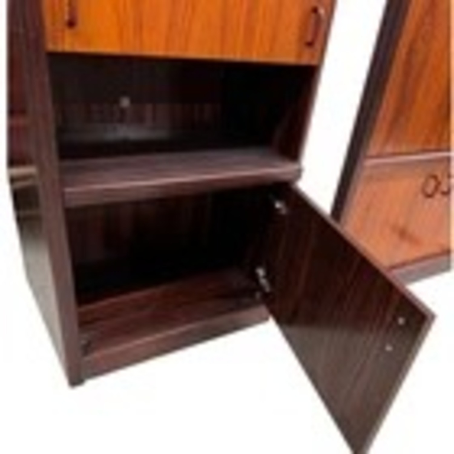 MCM 3pc Wall Unit Glass Display Cabinets - image-5