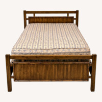 Dark Brown Wood Twin Trundle Bed