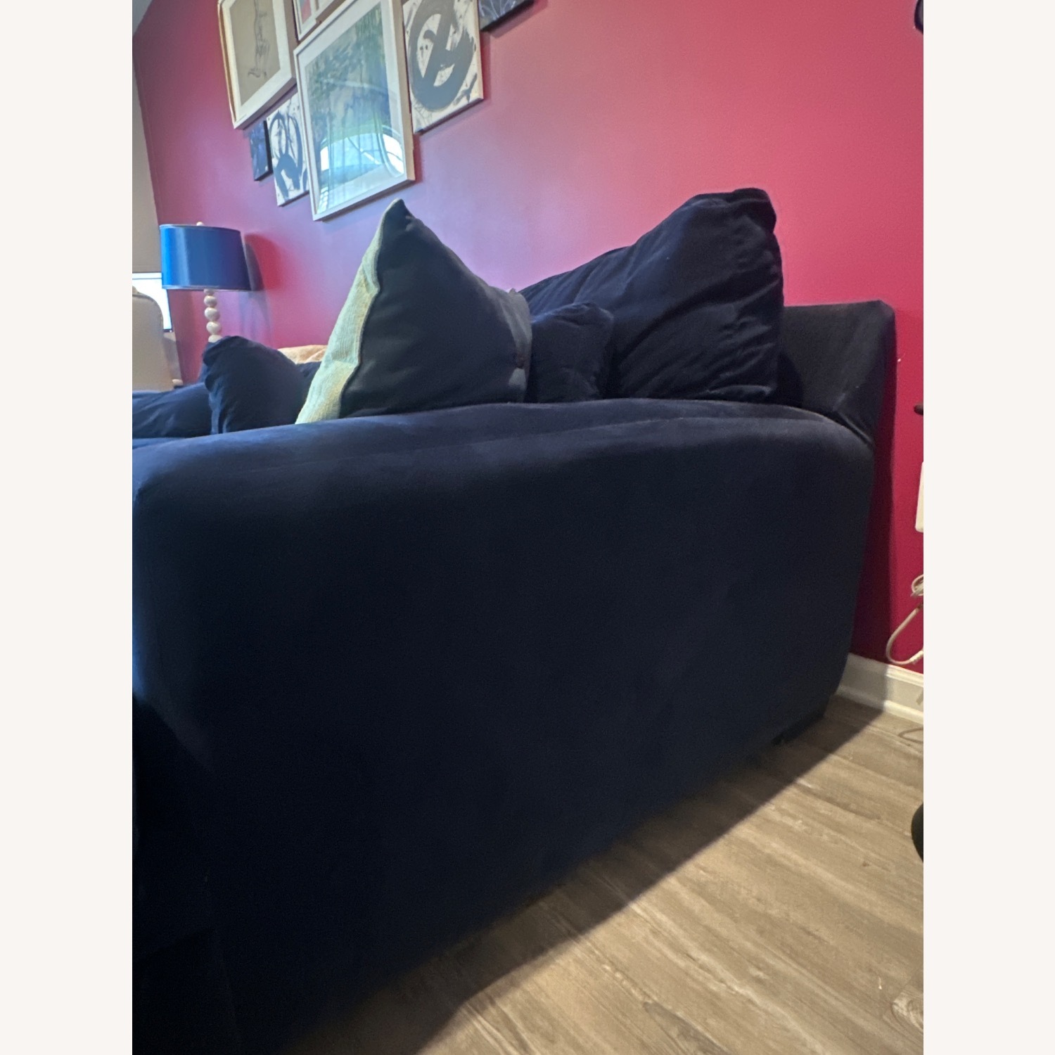 Value City Furniture Blue 3+ Piece Sectional - image-4