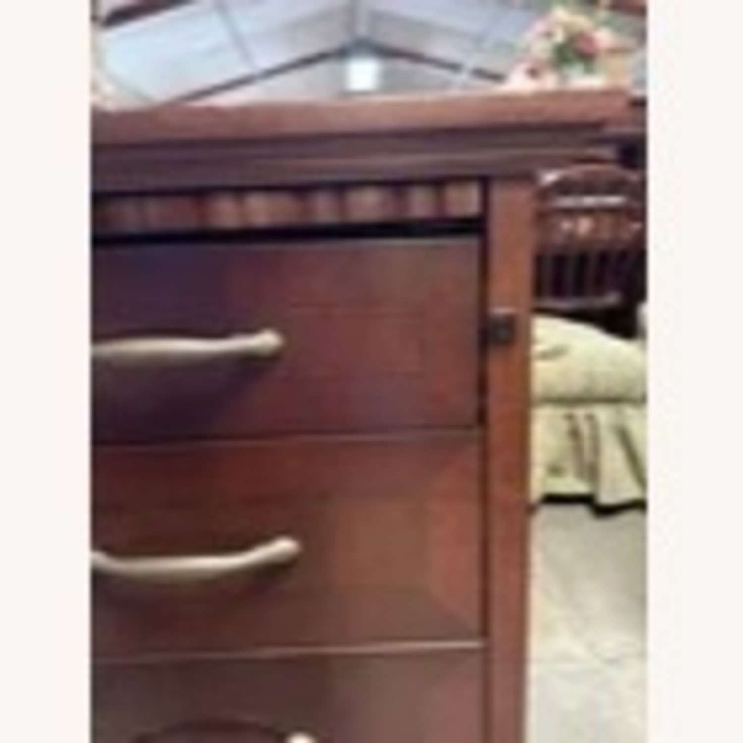 Vintage Teak Solid Wood File Cabinet - image-2