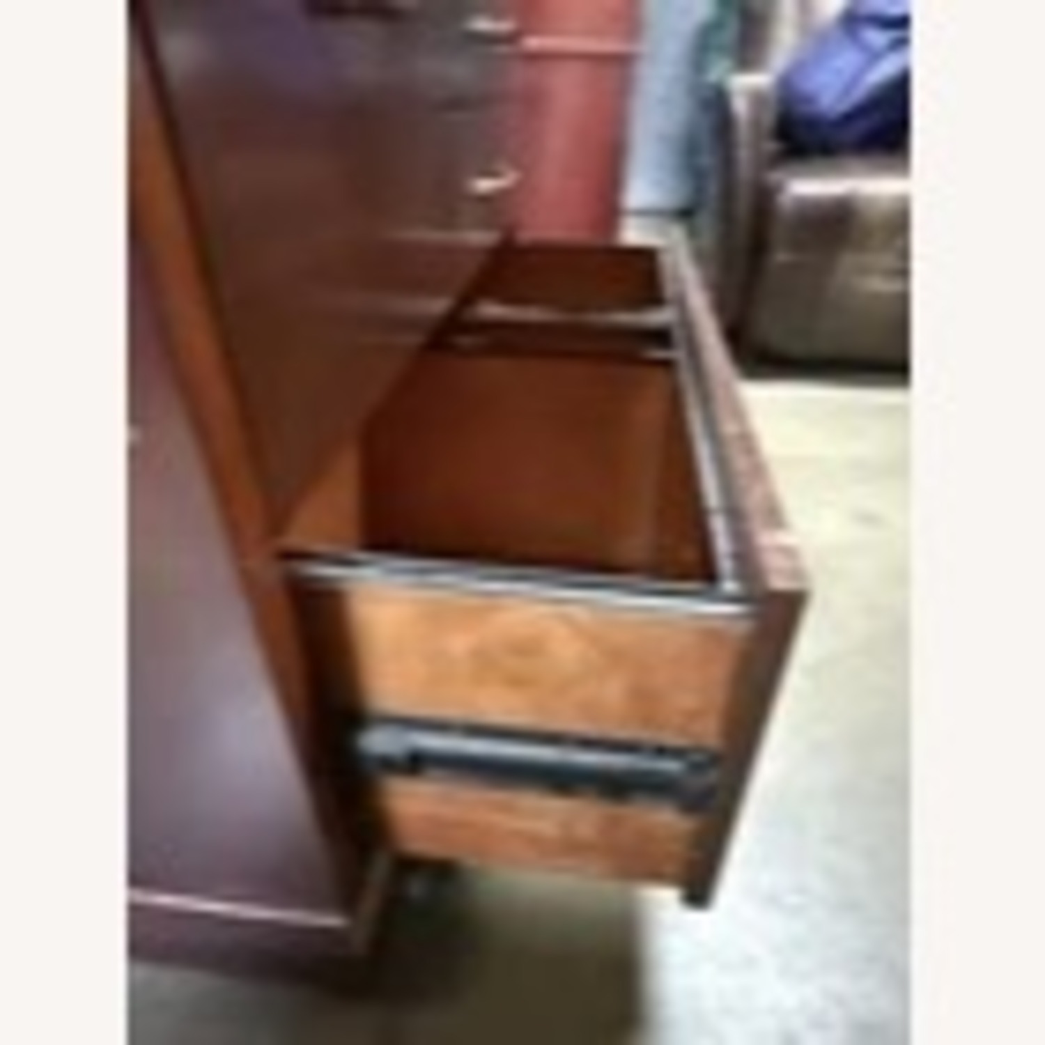 Vintage Teak Solid Wood File Cabinet - image-6