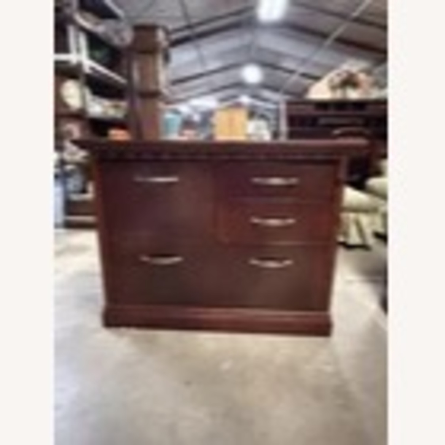 Vintage Teak Solid Wood File Cabinet - image-4