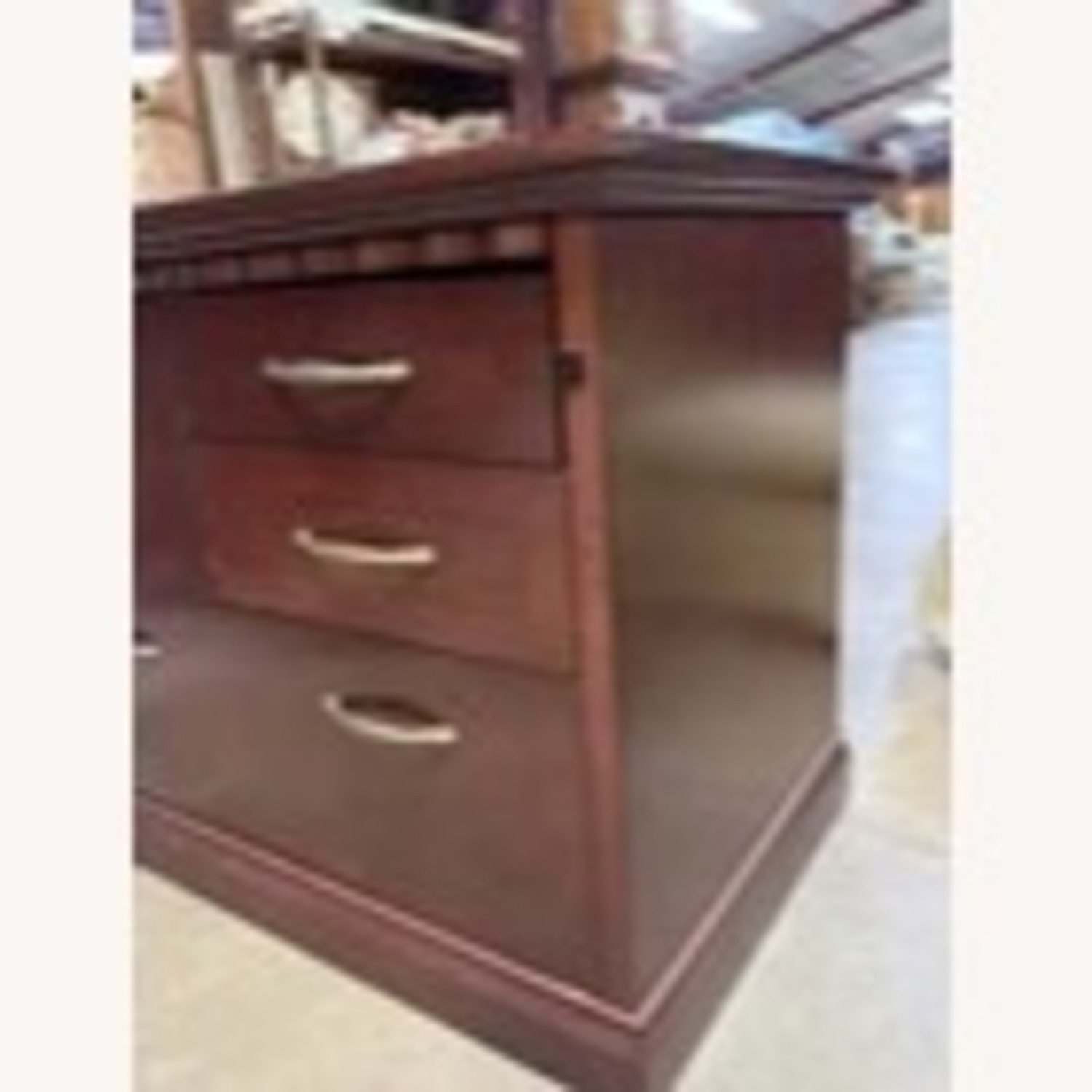 Vintage Teak Solid Wood File Cabinet - image-3