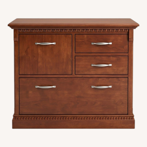 Used Vintage Teak Solid Wood File Cabinet for sale on AptDeco