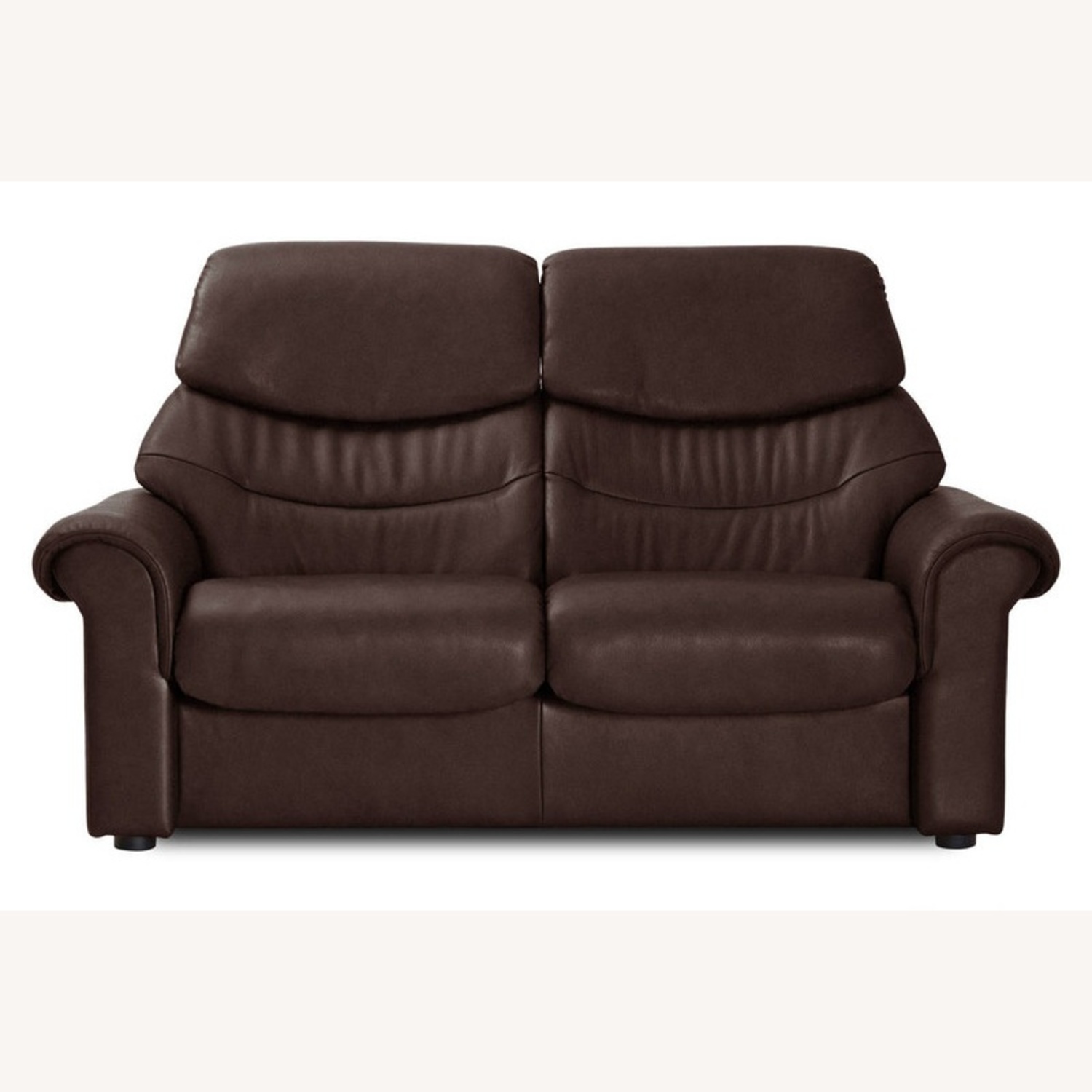 Ekornes Liberty Black Leather Loveseat - image-4