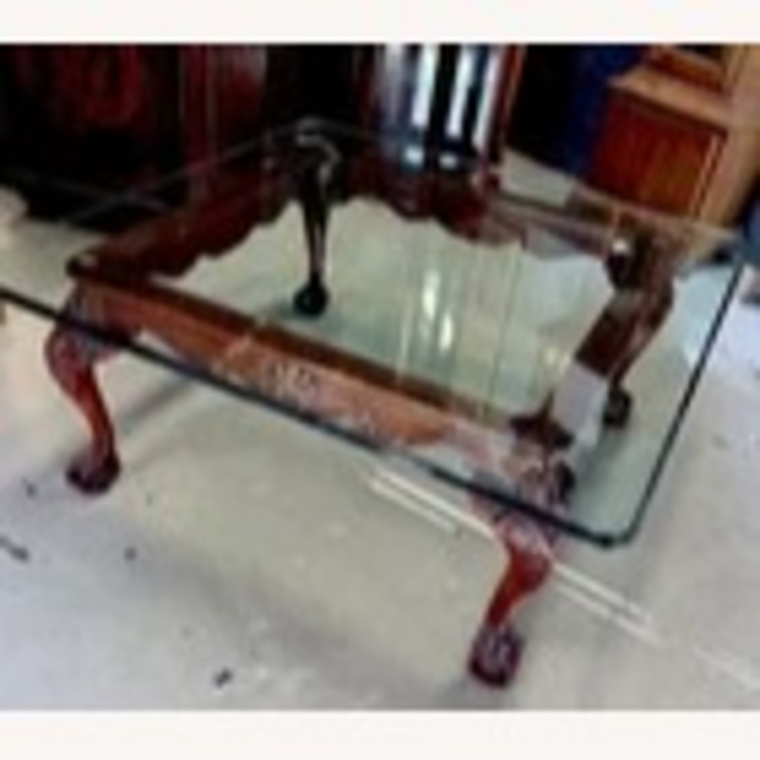 Henredon Glass Top Wood Coffee Table - image-1