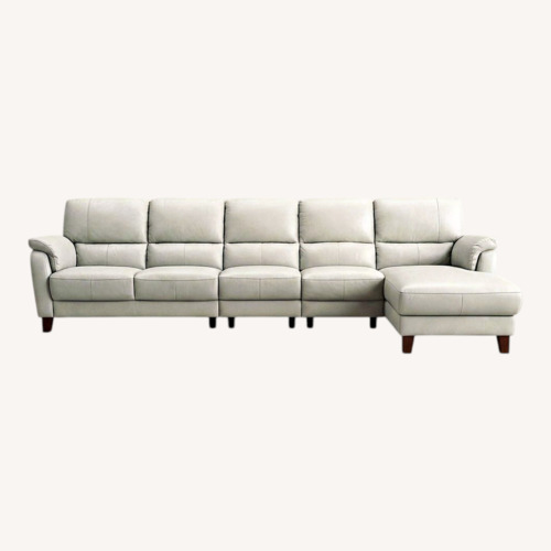 Used Raymour & Flanigan Light Gray 3+ Piece Sectional for sale on AptDeco