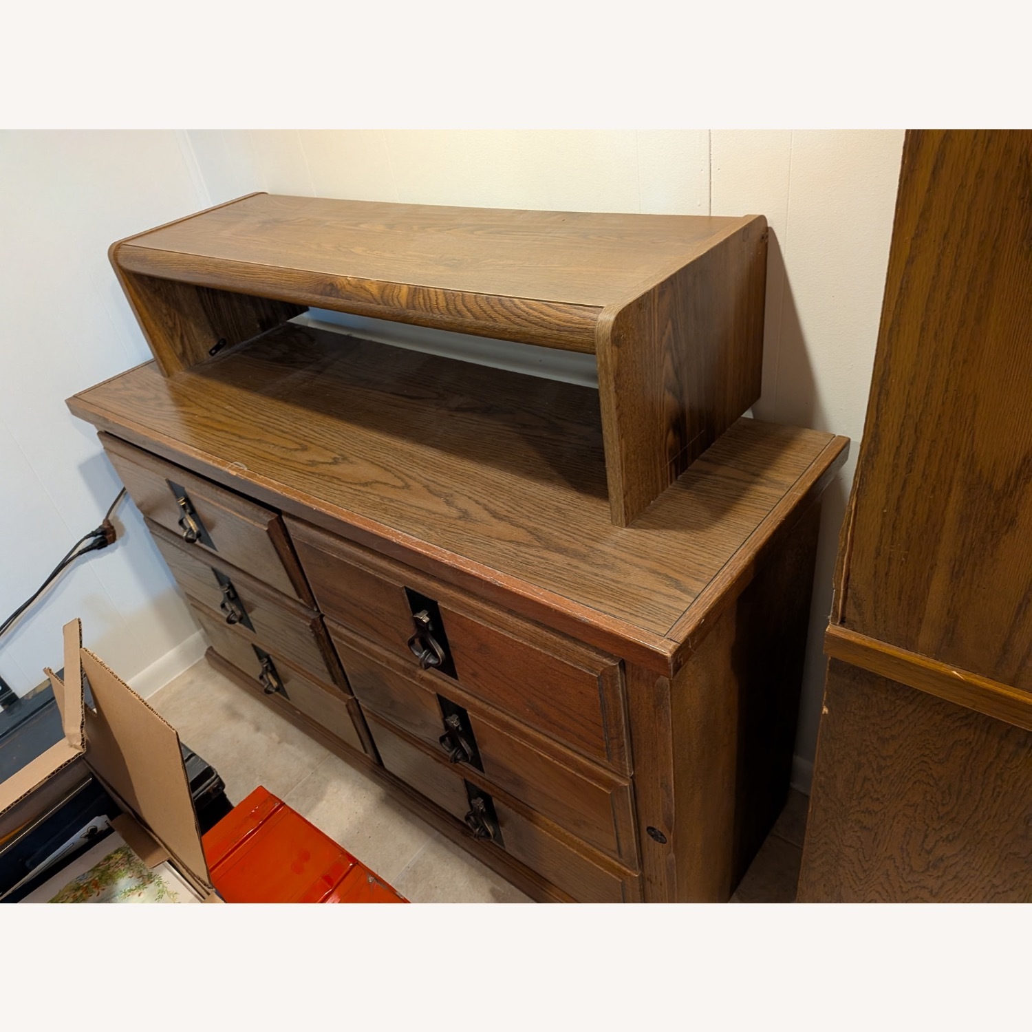Dark Brown Wood Dresser - image-3
