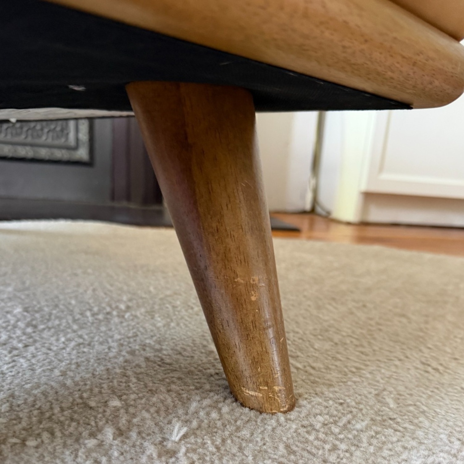Article Timber 31" Leather Ottoman - Charme Tan - image-5