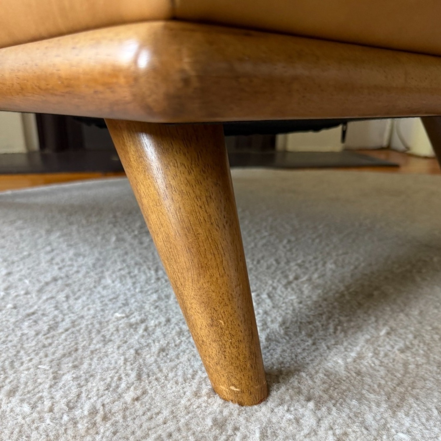 Article Timber 31" Leather Ottoman - Charme Tan - image-3