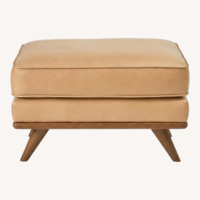 Article Timber 31" Leather Ottoman - Charme Tan