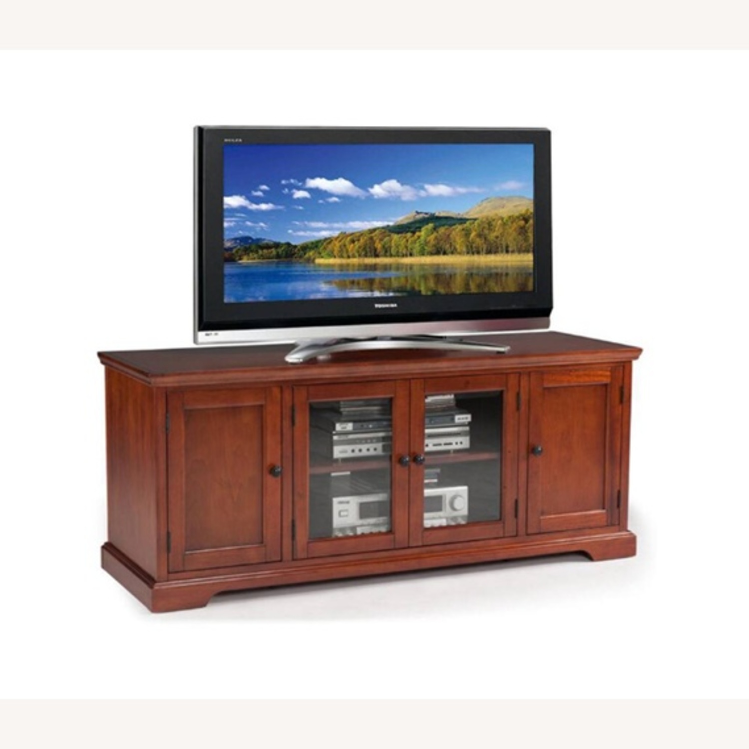 Natural Wood Media Storage - image-5