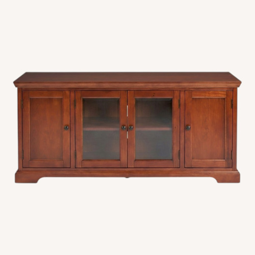 Used Natural Wood Media Storage for sale on AptDeco