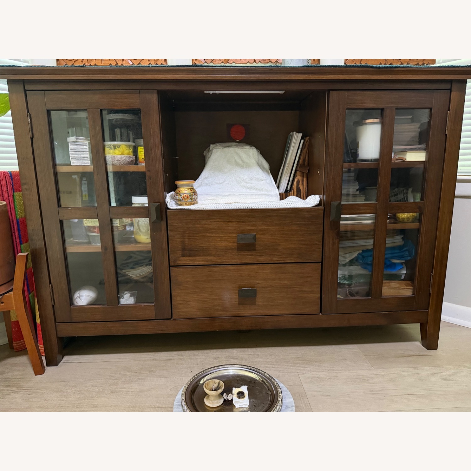 Natural Wood Media Storage - image-3