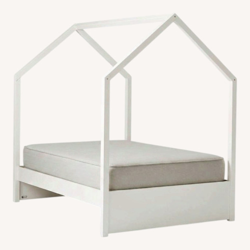 Used West Elm Kids White Wood Twin Bed for sale on AptDeco