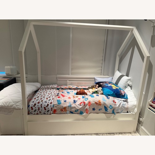 Used West Elm Kids White Wood Twin Bed for sale on AptDeco