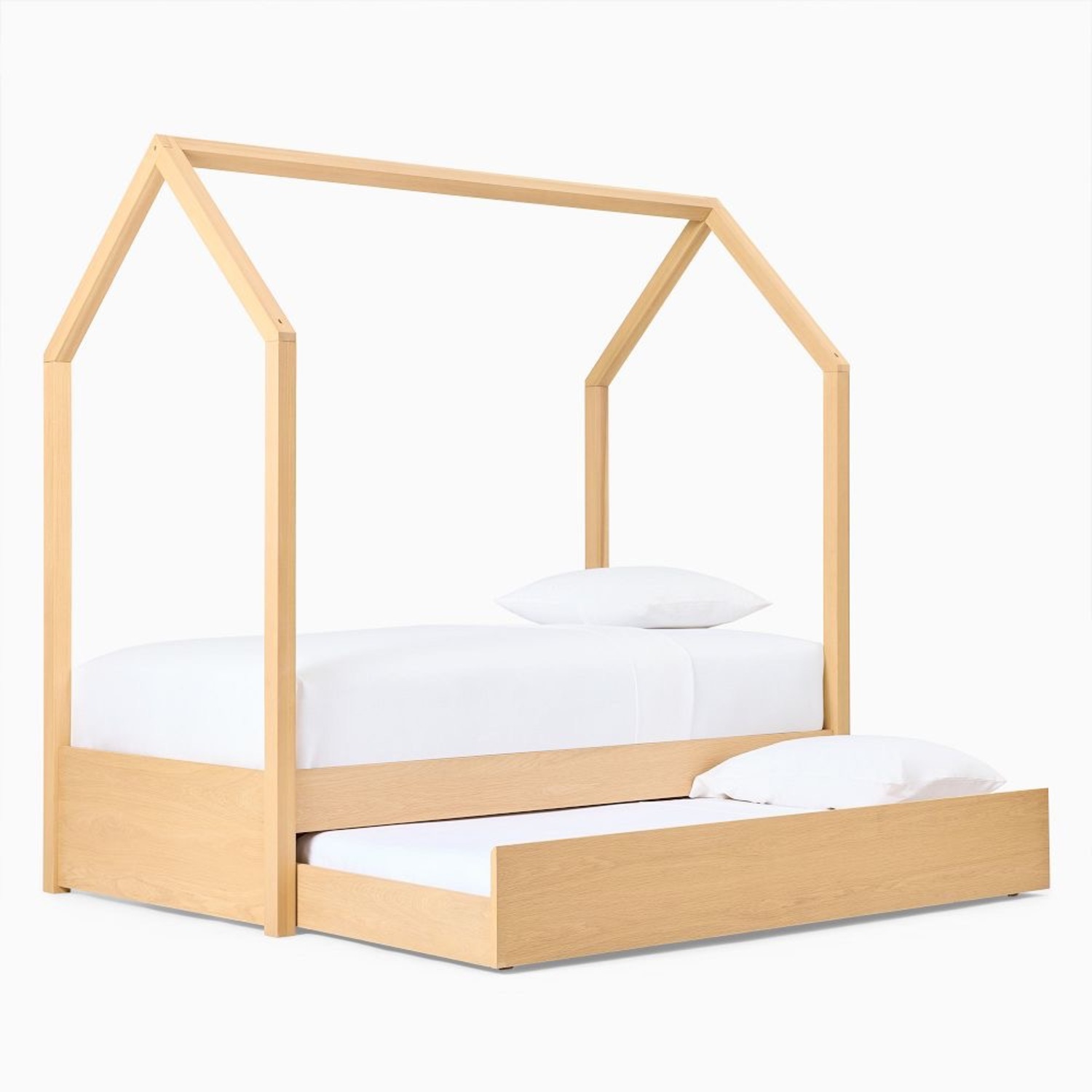 West Elm Kids White Wood Twin Bed - image-0
