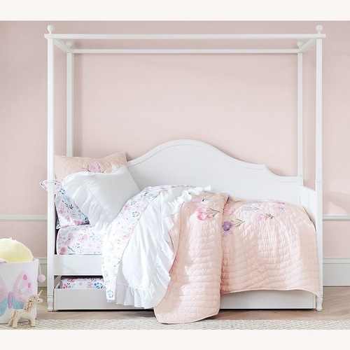 Used Pottery Barn Kids Juliette White Wood Twin Bed for sale on AptDeco