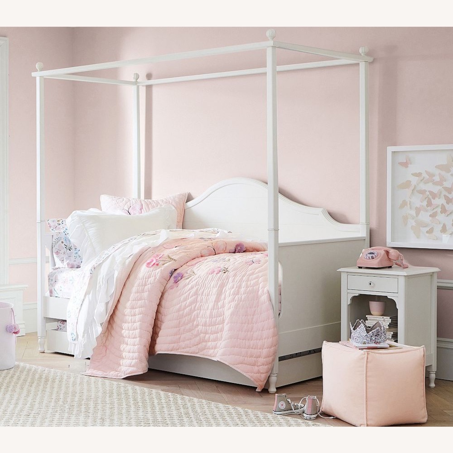 Pottery Barn Kids Juliette White Wood Twin Bed - image-8