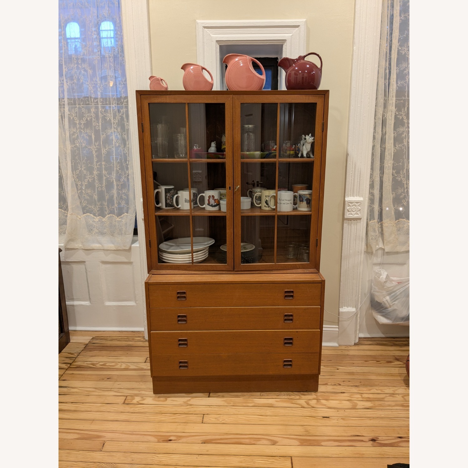 Light Brown Wood Sideboard - image-1